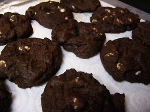 recipe: white chocolate chip chocolate cookies